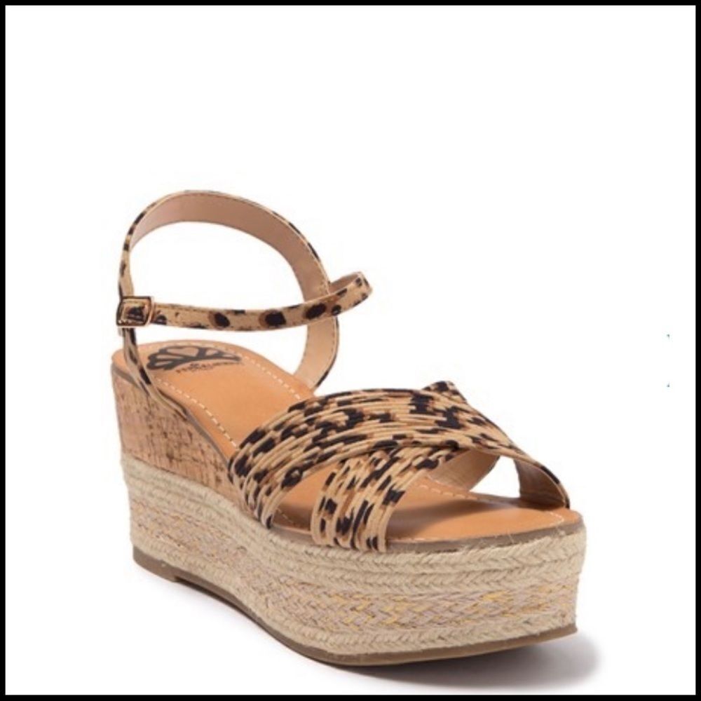 New in Box Leopard Print Wedge Size 10